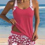 Nadorine Beach Casual Swimsuit Tank Top with Printed Boxer Set for Women Casual Summer Beach Vacation 2026 | Under $25
