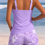 Nadorine Beach Casual Swimsuit Tank Top with Printed Boxer Set for Women Casual Summer Beach Vacation 2026 | Under $25