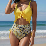 Sexy Summer Floral Print One Piece Swimsuit