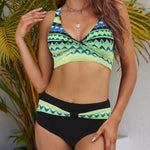 Sexy V Neck Flattering Bikini Set