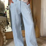 Effortless Style Summer Front Crease Pants