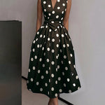 Fashion Polka Dot Sleeveless A-Line Dress