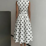 Fashion Polka Dot Sleeveless A-Line Dress