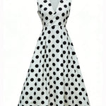 Fashion Polka Dot Sleeveless A-Line Dress
