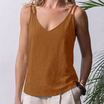 Essential Spaghetti Strap V-Neck Tank Top