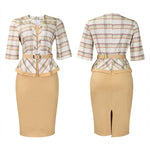 Elegant Classy Bodycon Pencil Business Office Dress with Belt