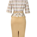 Elegant Classy Bodycon Pencil Business Office Dress with Belt