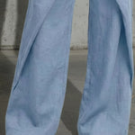 Lightweight Airy Summer Wrap Wide-Leg Pants