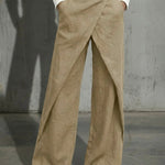 Lightweight Airy Summer Wrap Wide-Leg Pants