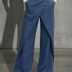 Lightweight Airy Summer Wrap Wide-Leg Pants