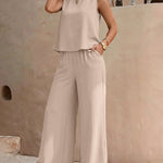 Minimalist Relaxed Fit Sleeveless Two Piece Set