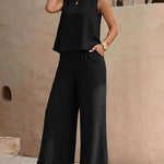 Minimalist Relaxed Fit Sleeveless Two Piece Set