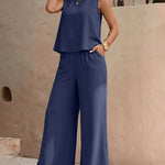 Minimalist Relaxed Fit Sleeveless Two Piece Set