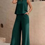 Minimalist Relaxed Fit Sleeveless Two Piece Set