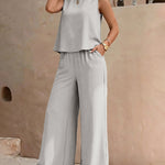 Minimalist Relaxed Fit Sleeveless Two Piece Set