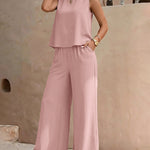 Minimalist Relaxed Fit Sleeveless Two Piece Set