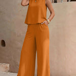Minimalist Relaxed Fit Sleeveless Two Piece Set