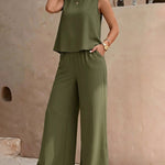 Minimalist Relaxed Fit Sleeveless Two Piece Set