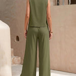 Minimalist Relaxed Fit Sleeveless Two Piece Set