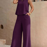 Minimalist Relaxed Fit Sleeveless Two Piece Set