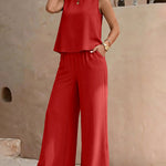 Minimalist Relaxed Fit Sleeveless Two Piece Set