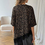 Casual Loose Lace Patchwork Slant Hem Top