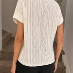 Versatile Jacquard Textured T-shirt
