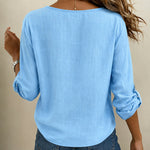 Casual Loose Side Button Accent T-shirt