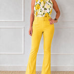 Modern Commuter Floral Halterneck Matching Set (Belt Included)