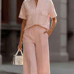 Modern Commuter Solid Color 2-Piece Outfits