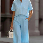 Modern Commuter Solid Color 2-Piece Outfits