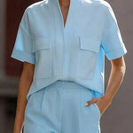 Modern Commuter Solid Color 2-Piece Outfits