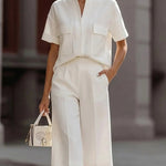 Modern Commuter Solid Color 2-Piece Outfits