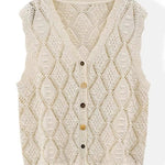 Summer Casual Hollow Knit Sleeveless Top