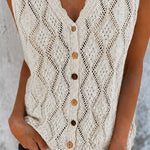 Summer Casual Hollow Knit Sleeveless Top