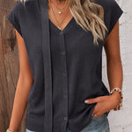 Chic Thin V-neck Knit Vest with Scarf