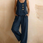 Resort Casual Comfy Sleeveless Two Piece Set
