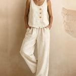 Resort Casual Comfy Sleeveless Two Piece Set