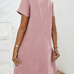 Urban Casual Cotton Blend Short Sleeve Dress