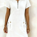 Urban Casual Cotton Blend Short Sleeve Dress