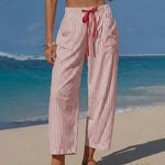 Resort Casual Stripe High Waisted Pants