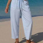 Resort Casual Stripe High Waisted Pants