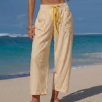 Resort Casual Stripe High Waisted Pants