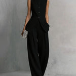 Minimalism Designer Sleeveless Matching Set