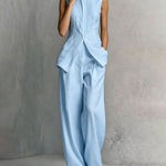 Minimalism Designer Sleeveless Matching Set