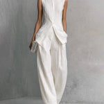 Minimalism Designer Sleeveless Matching Set