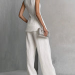 Minimalism Designer Sleeveless Matching Set