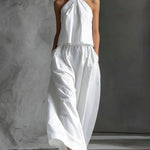 Elegant Minimalism Halter Neck Two Piece Set