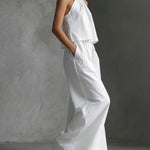 Elegant Minimalism Halter Neck Two Piece Set