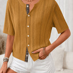 Chic French Style Cable Knit Cardigan Blouse